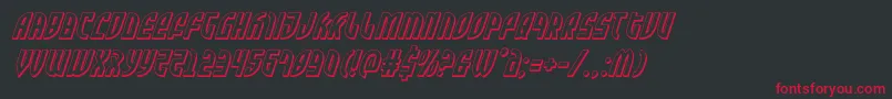 Zonerider3Dital Font – Red Fonts on Black Background