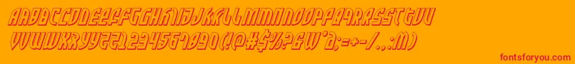 Zonerider3Dital Font – Red Fonts on Orange Background