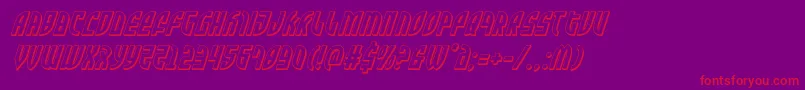 Zonerider3Dital-Schriftart – Rote Schriften auf violettem Hintergrund