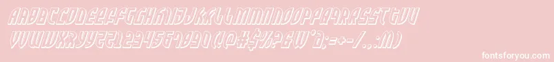 Zonerider3Dital Font – White Fonts on Pink Background