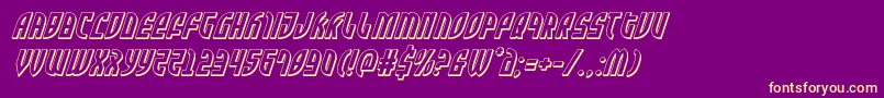 Zonerider3Dital Font – Yellow Fonts on Purple Background