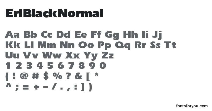 A fonte EriBlackNormal – alfabeto, números, caracteres especiais