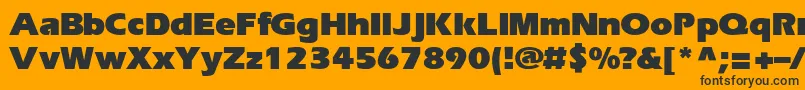 EriBlackNormal-Schriftart – Schwarze Schriften auf orangefarbenem Hintergrund