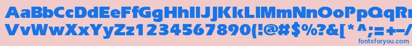 EriBlackNormal Font – Blue Fonts on Pink Background