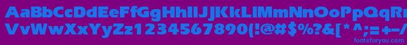 EriBlackNormal Font – Blue Fonts on Purple Background