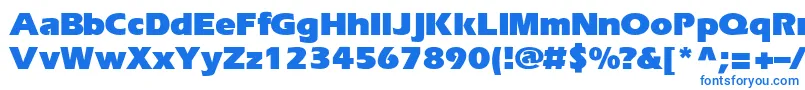 EriBlackNormal-Schriftart – Blaue Schriften auf weißem Hintergrund