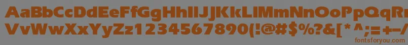 EriBlackNormal Font – Brown Fonts on Gray Background