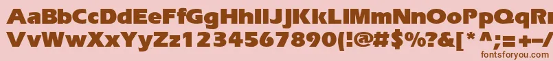 EriBlackNormal-Schriftart – Braune Schriften auf rosa Hintergrund
