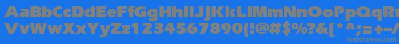 EriBlackNormal Font – Gray Fonts on Blue Background