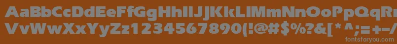 EriBlackNormal Font – Gray Fonts on Brown Background