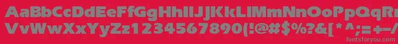 EriBlackNormal Font – Gray Fonts on Red Background