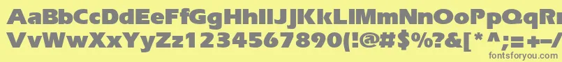 Шрифт EriBlackNormal – серые шрифты на жёлтом фоне