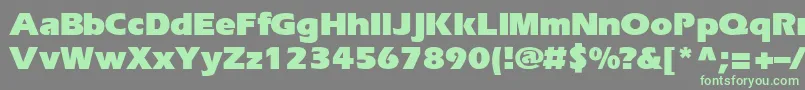 EriBlackNormal Font – Green Fonts on Gray Background