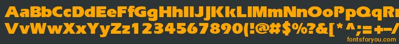 Шрифт EriBlackNormal – оранжевые шрифты на чёрном фоне