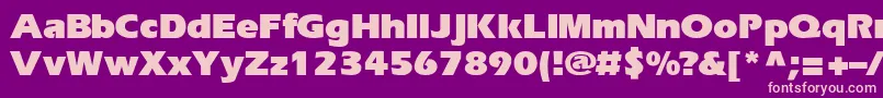 EriBlackNormal Font – Pink Fonts on Purple Background