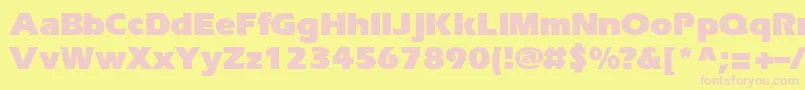 EriBlackNormal Font – Pink Fonts on Yellow Background