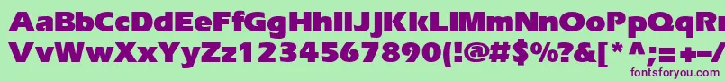 EriBlackNormal Font – Purple Fonts on Green Background
