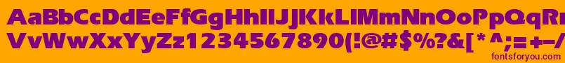 EriBlackNormal Font – Purple Fonts on Orange Background