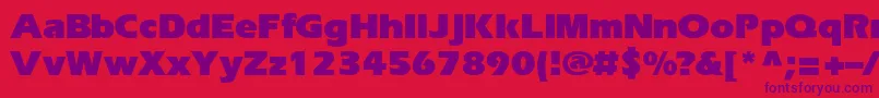 EriBlackNormal Font – Purple Fonts on Red Background