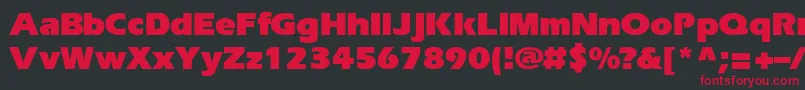 Шрифт EriBlackNormal – красные шрифты на чёрном фоне
