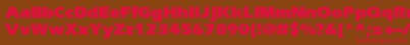 EriBlackNormal Font – Red Fonts on Brown Background