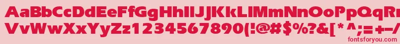 Шрифт EriBlackNormal – красные шрифты на розовом фоне