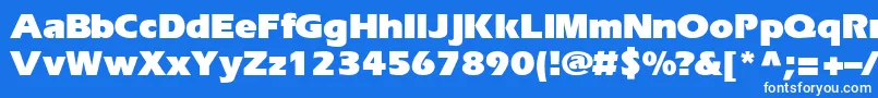 EriBlackNormal Font – White Fonts on Blue Background