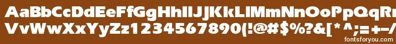 フォントEriBlackNormal – 茶色の背景に白い文字