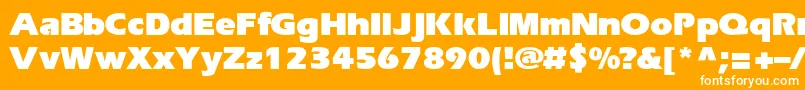 EriBlackNormal Font – White Fonts on Orange Background