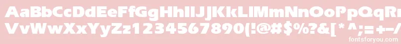 EriBlackNormal Font – White Fonts on Pink Background