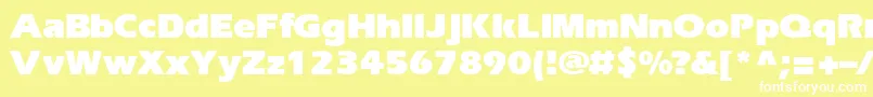 EriBlackNormal Font – White Fonts on Yellow Background
