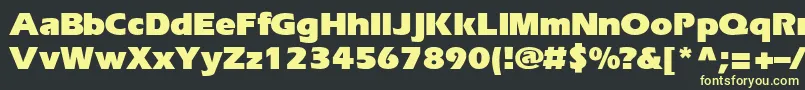 EriBlackNormal-Schriftart – Gelbe Schriften auf schwarzem Hintergrund