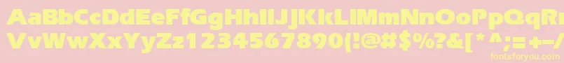 EriBlackNormal Font – Yellow Fonts on Pink Background
