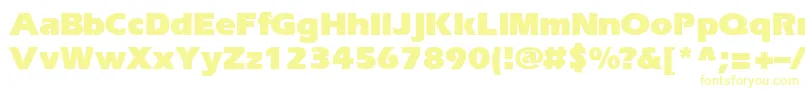 EriBlackNormal Font – Yellow Fonts on White Background