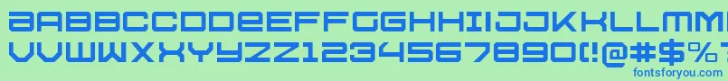 U.S.S.DallasLight Font – Blue Fonts on Green Background