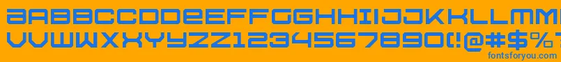 U.S.S.DallasLight Font – Blue Fonts on Orange Background