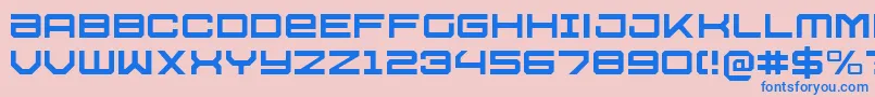 U.S.S.DallasLight Font – Blue Fonts on Pink Background