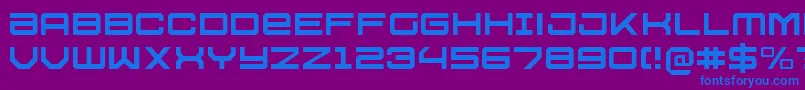 U.S.S.DallasLight Font – Blue Fonts on Purple Background