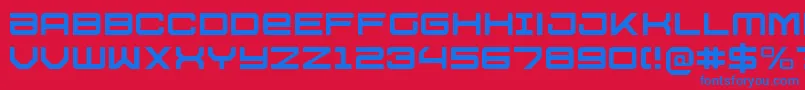 U.S.S.DallasLight Font – Blue Fonts on Red Background