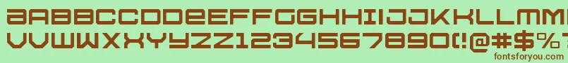 U.S.S.DallasLight Font – Brown Fonts on Green Background