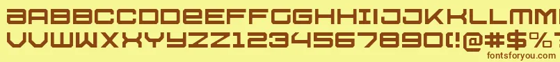 U.S.S.DallasLight Font – Brown Fonts on Yellow Background