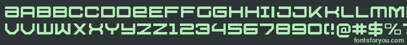 U.S.S.DallasLight Font – Green Fonts on Black Background