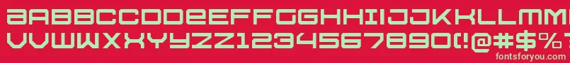 U.S.S.DallasLight Font – Green Fonts on Red Background