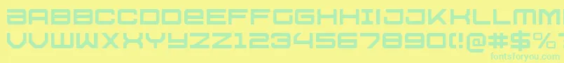 U.S.S.DallasLight Font – Green Fonts on Yellow Background