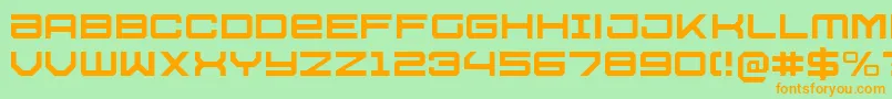 U.S.S.DallasLight Font – Orange Fonts on Green Background