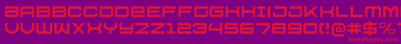 U.S.S.DallasLight Font – Red Fonts on Purple Background