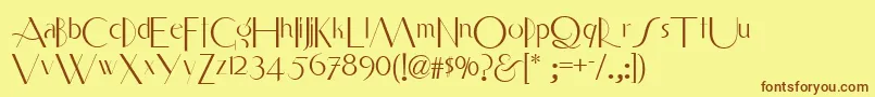 Smart ffy Font – Brown Fonts on Yellow Background