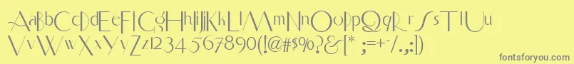 Smart ffy Font – Gray Fonts on Yellow Background