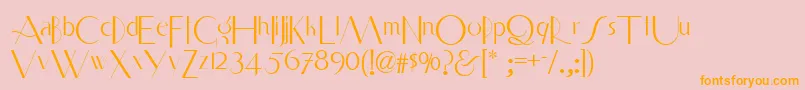 Smart ffy Font – Orange Fonts on Pink Background