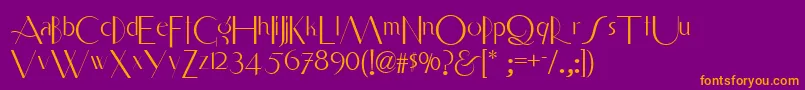 Smart ffy Font – Orange Fonts on Purple Background